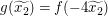 $ g(\widetilde{x_2})=f(-4\widetilde{x_2}) $ $ g(\widetilde{x_2})=f(-4\widetilde{x_2}) $